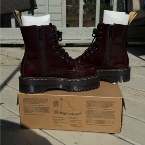 Dr. Martens Dark Red Combat Boots